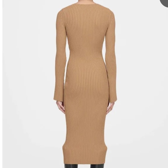Anine Bing Tan Rib Knit Midi dress - Picture 4 of 16